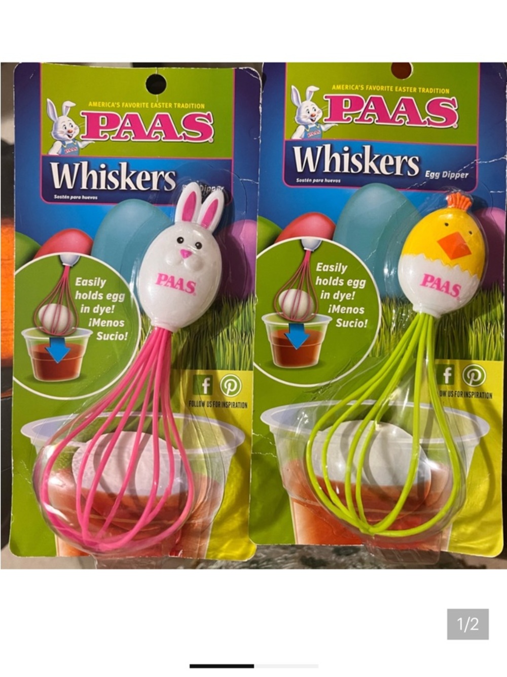 Whiskers Easter Egg Dip Dye Tool - Pink & Green
